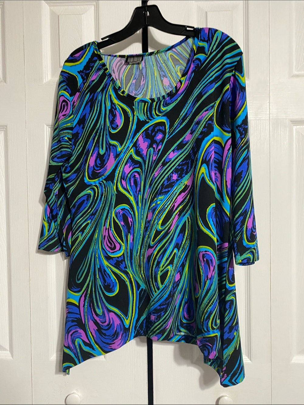 First Glance top shirt tunic beach cover blouse size LARGE